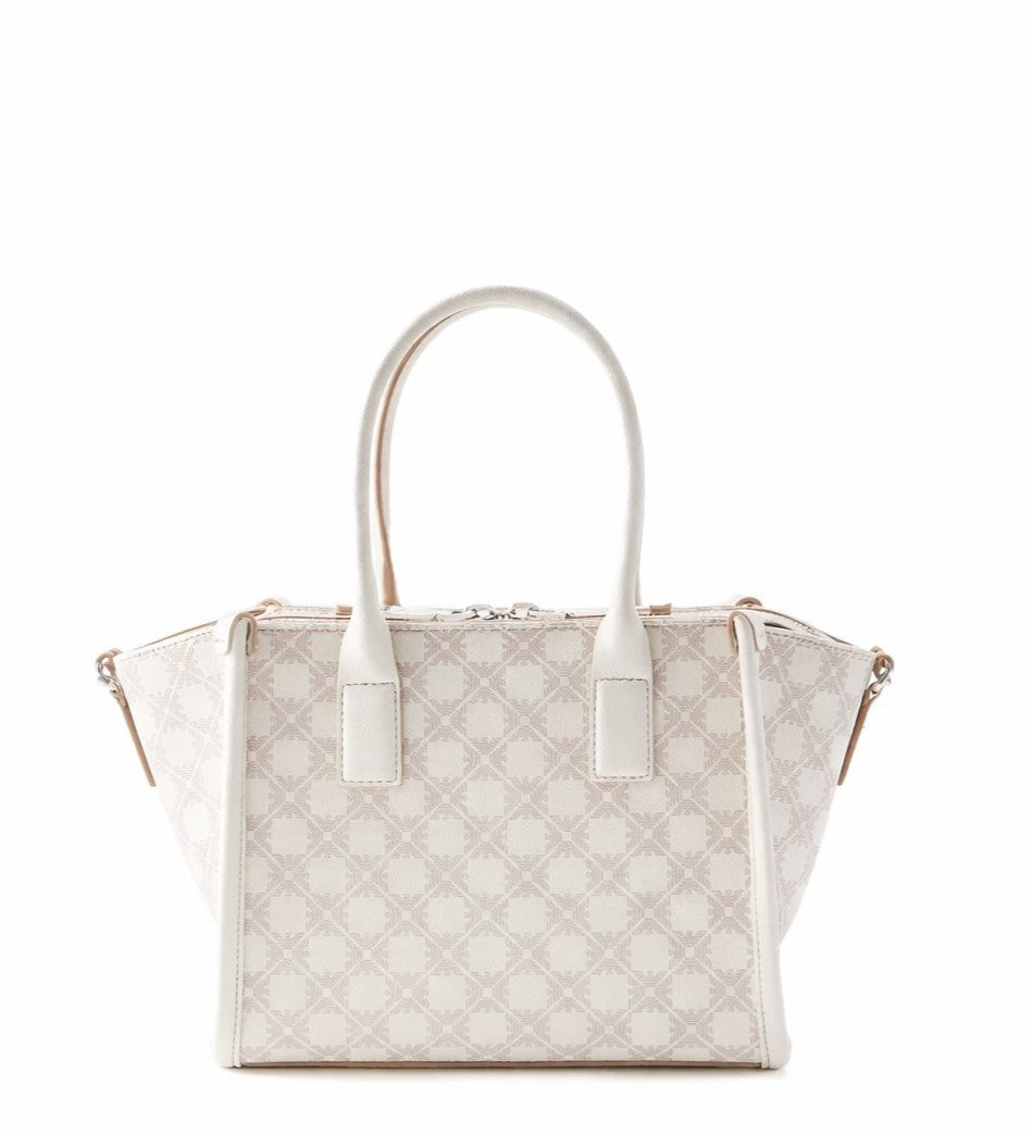 Black Beige Pattern Double Handle Bag