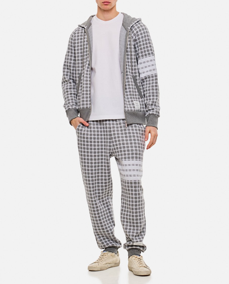 Check 4 Bar Cotton Sweatpants