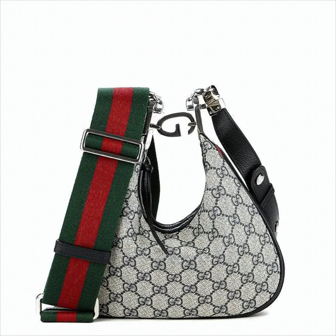 Curved Monogram Shoulder Bag