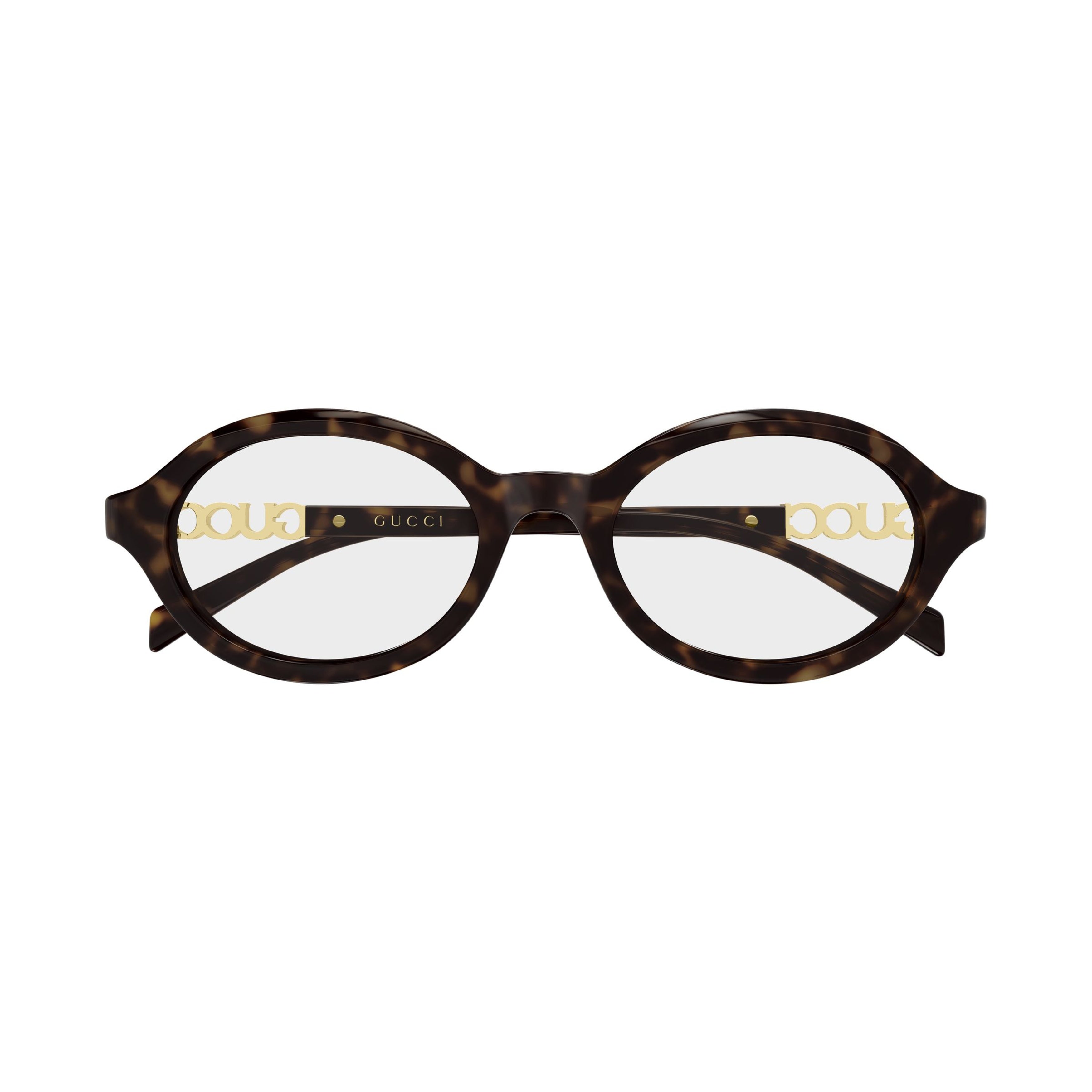 Round Tortoiseshell Acetate Eyeglasses with Gold-tone Accents