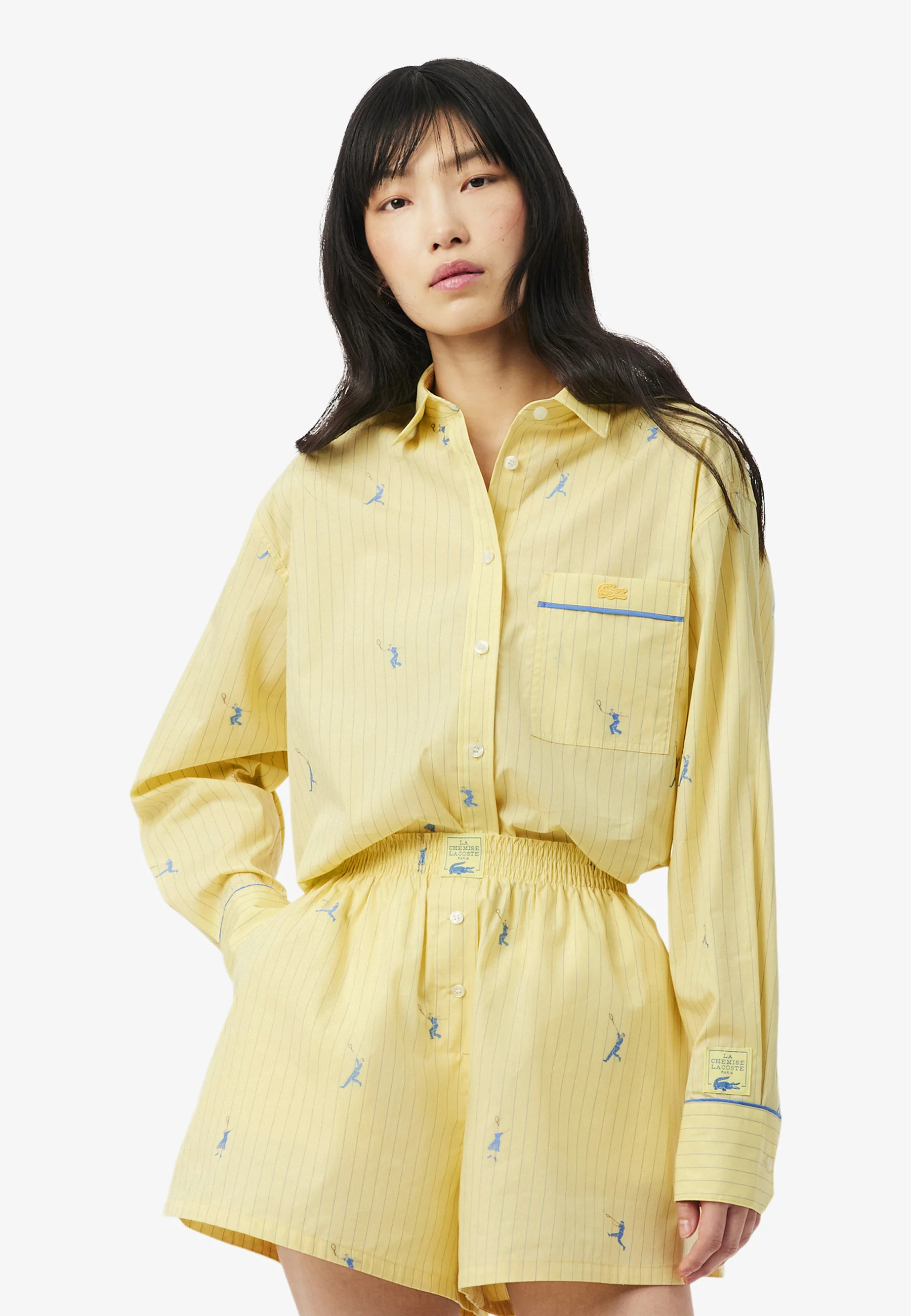 Yellow Monogram Jacquard Oversized Shirt