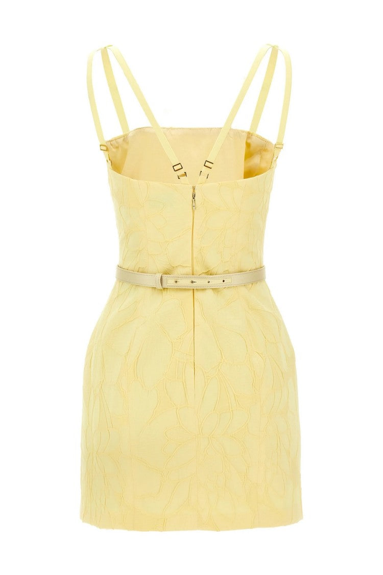 Mini Dress With Floral Embossing