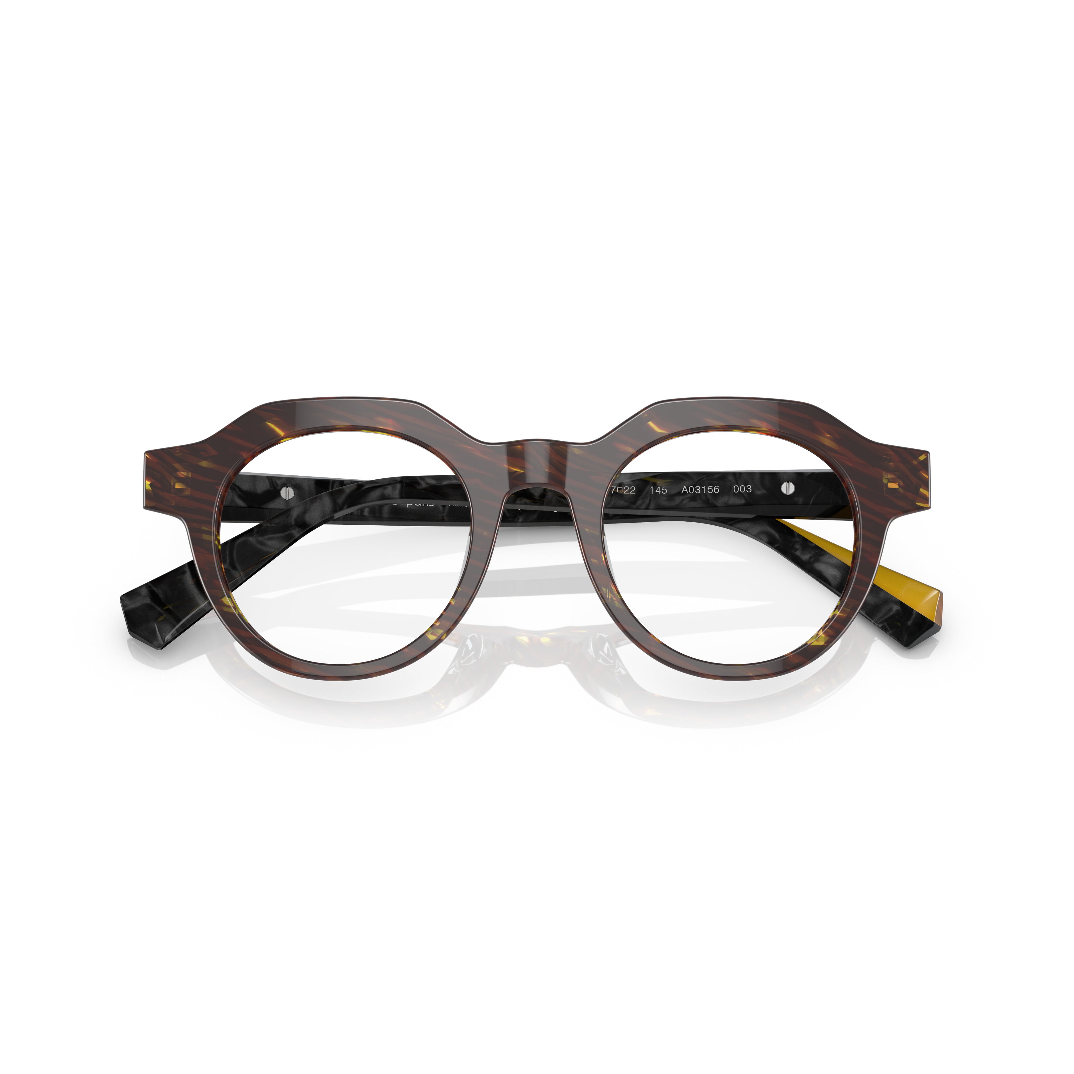 3156 Vista Bold Round Tortoiseshell Sunglasses with Geometric Edge