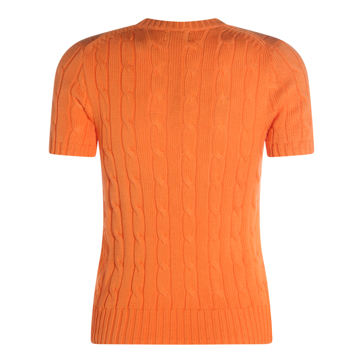 Crew Neck Knit Top with Ribbed Cuffs