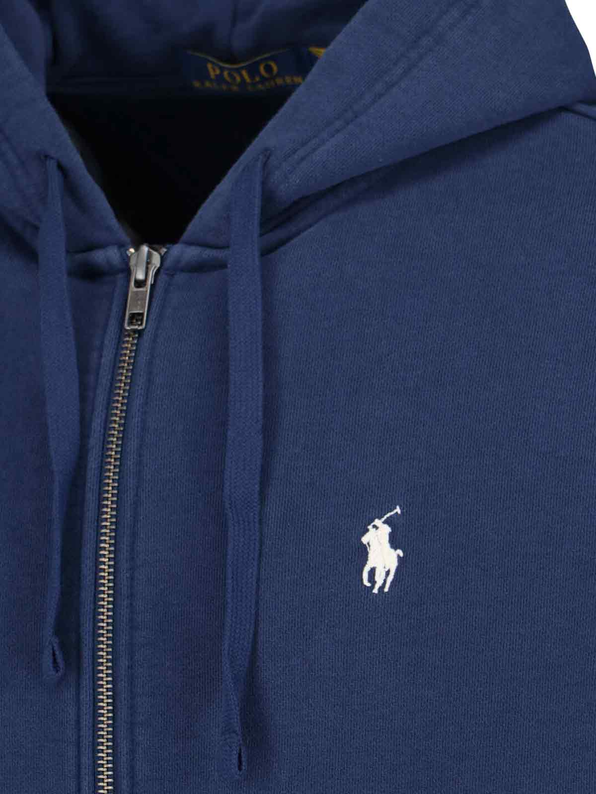 Logo Zip-Up Hoodie – Navy
