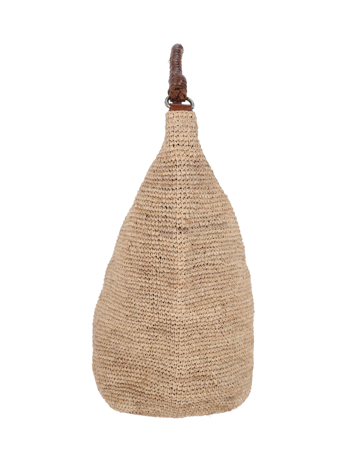 Beige Utopia Woven Raffia Shoulder Bag