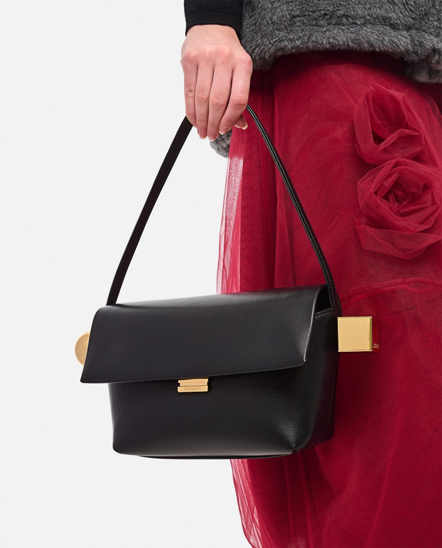 Le Rond Carre Leather Shoulder Bag