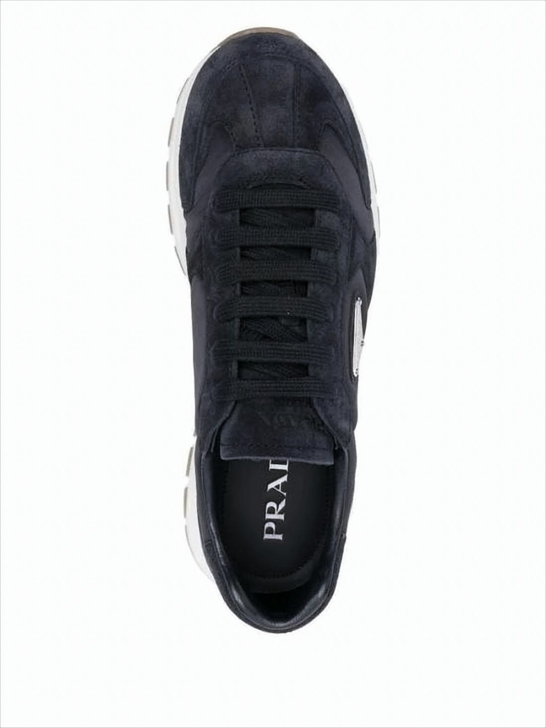 Low-Top Sneakers with Smooth and Suede Textures