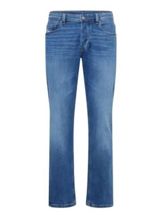 Straight-Leg Denim Pants with Classic Five-Pocket Design