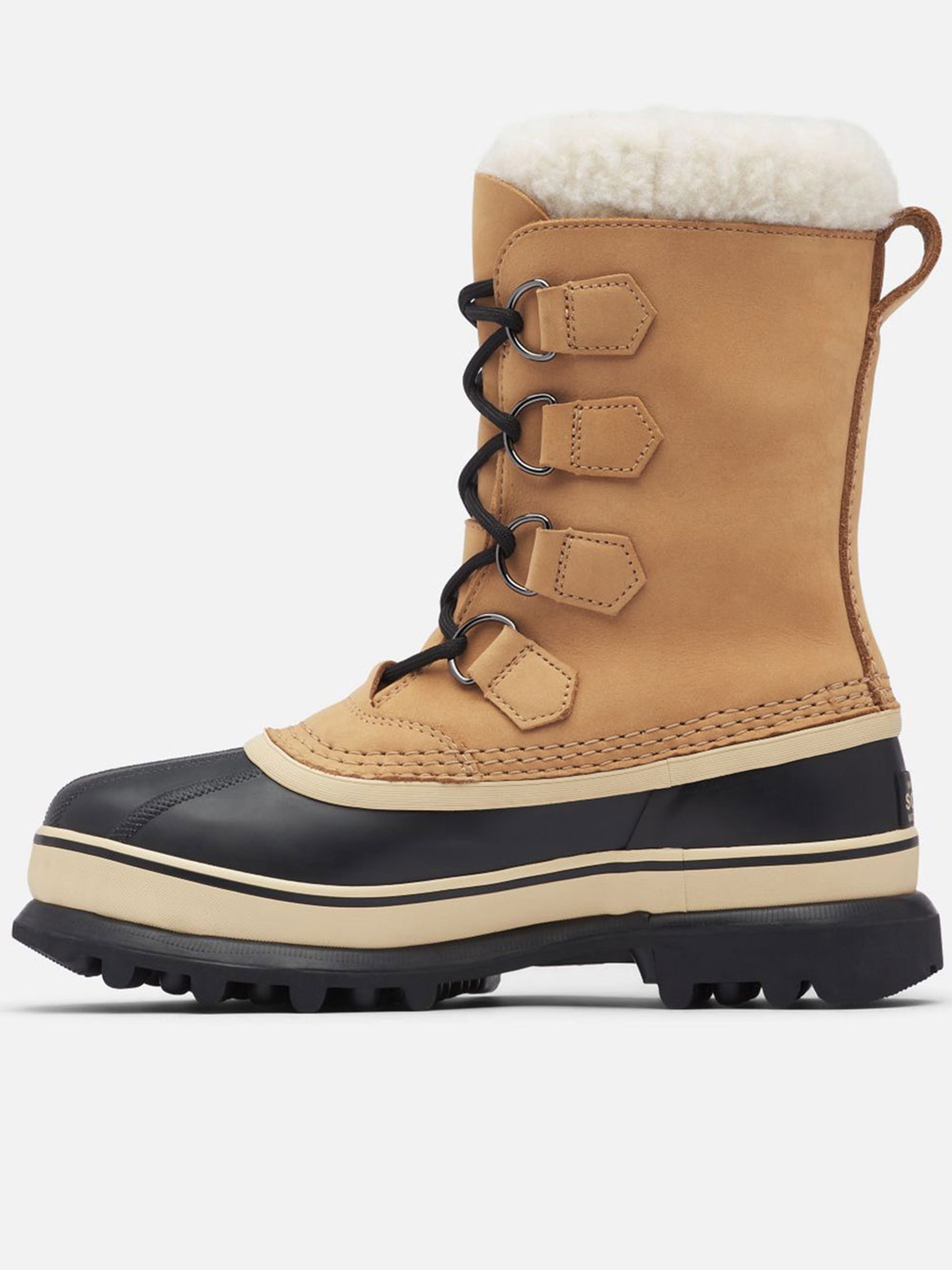 Tan Caribou Mid-Calf Leather Boots