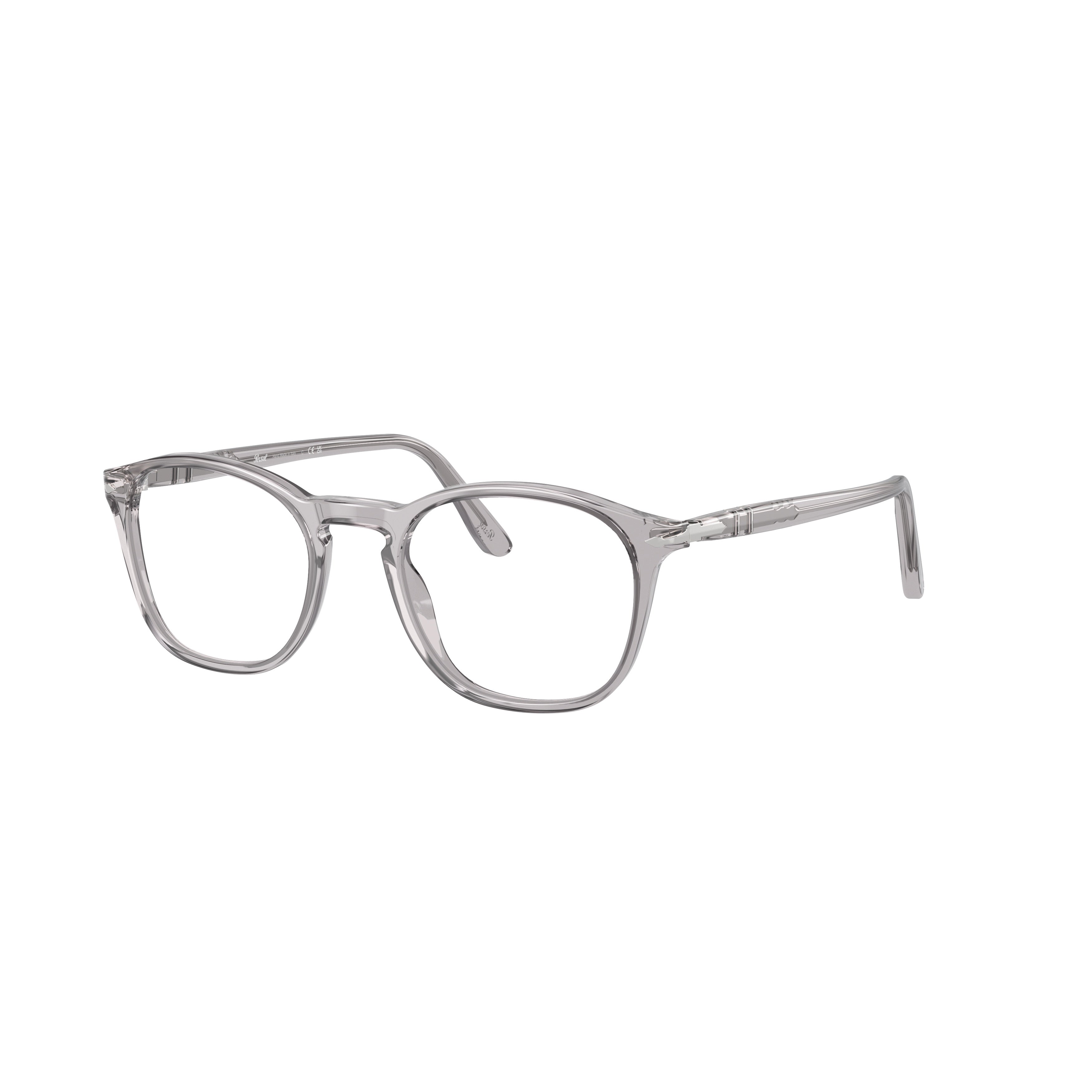 0po3007v Translucent Acetate Eyeglasses with Smoky Grey Tint