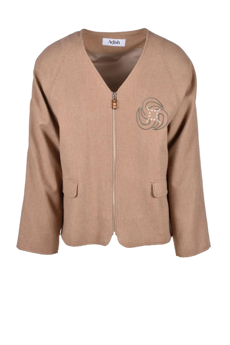 Adish Wool and Nylon Jacket - Beige