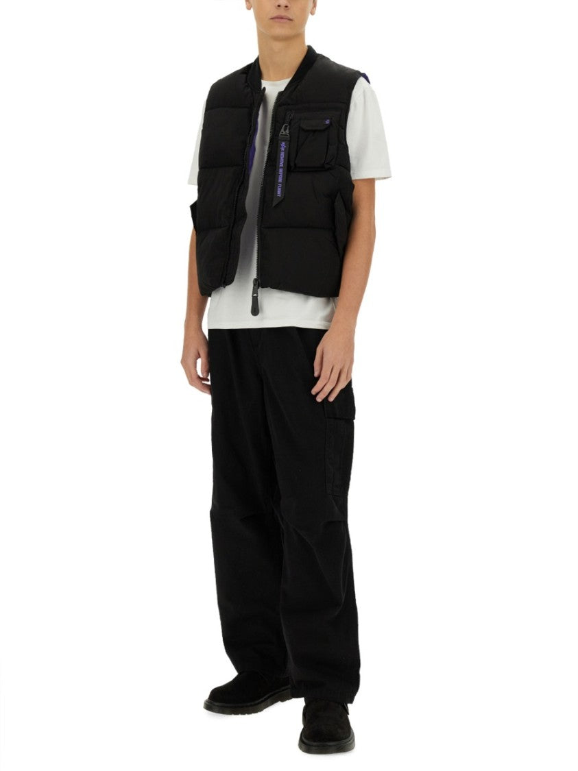 Puffy Sleeveless Vest With High Collar