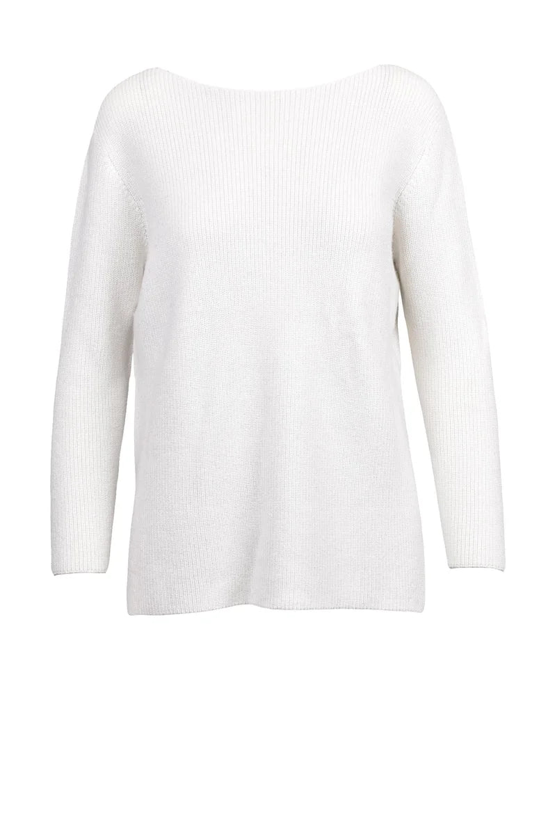 Lamé Sweater - White