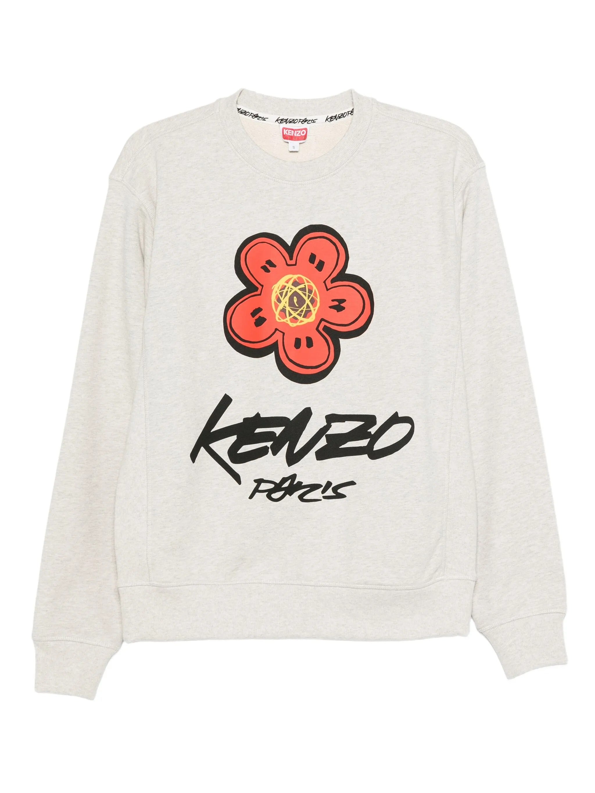 Long-Sleeve Graphic Sweatshirt With Bold Floral Design