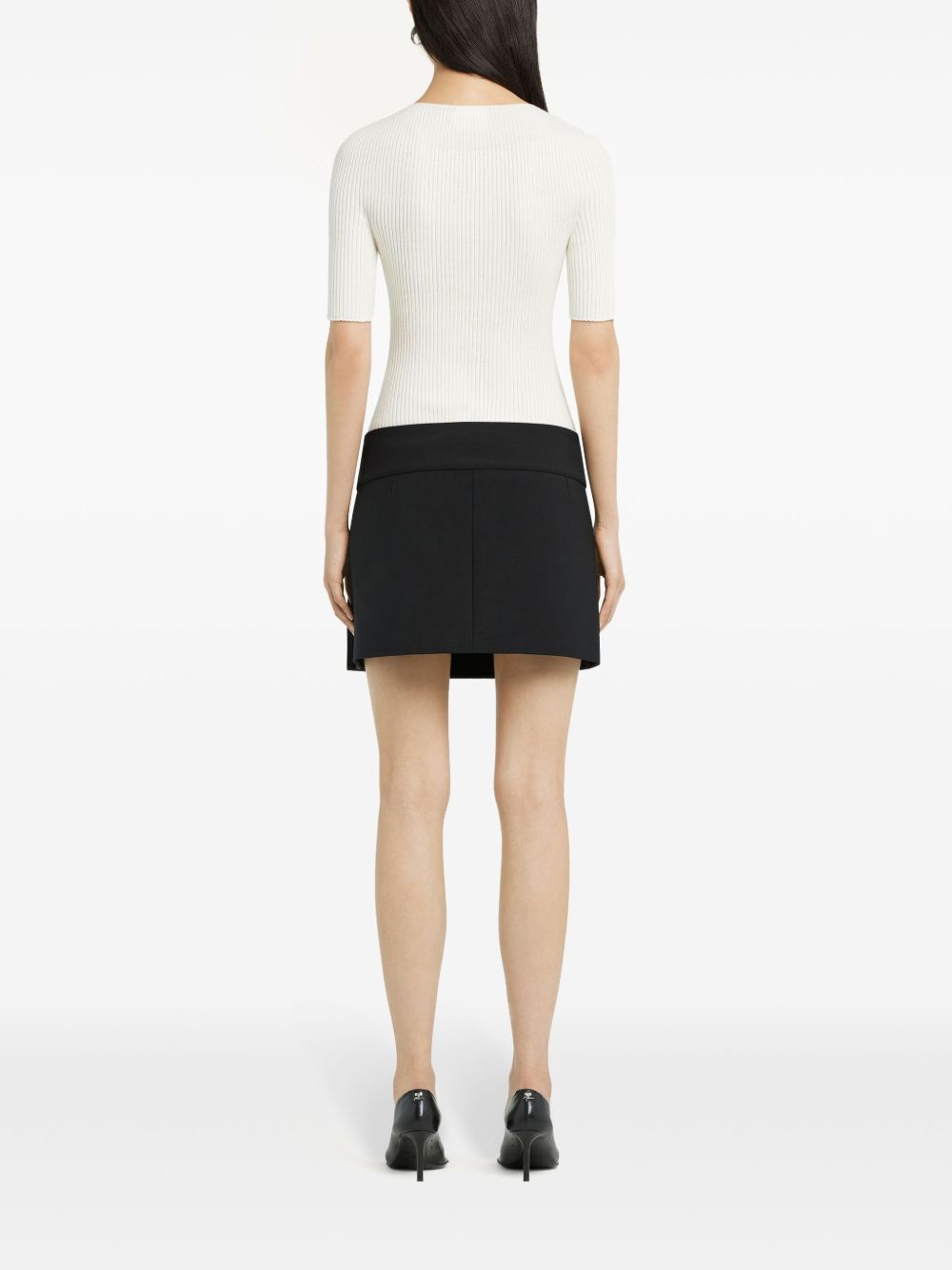 Fitted Ribbed Knit Sweater