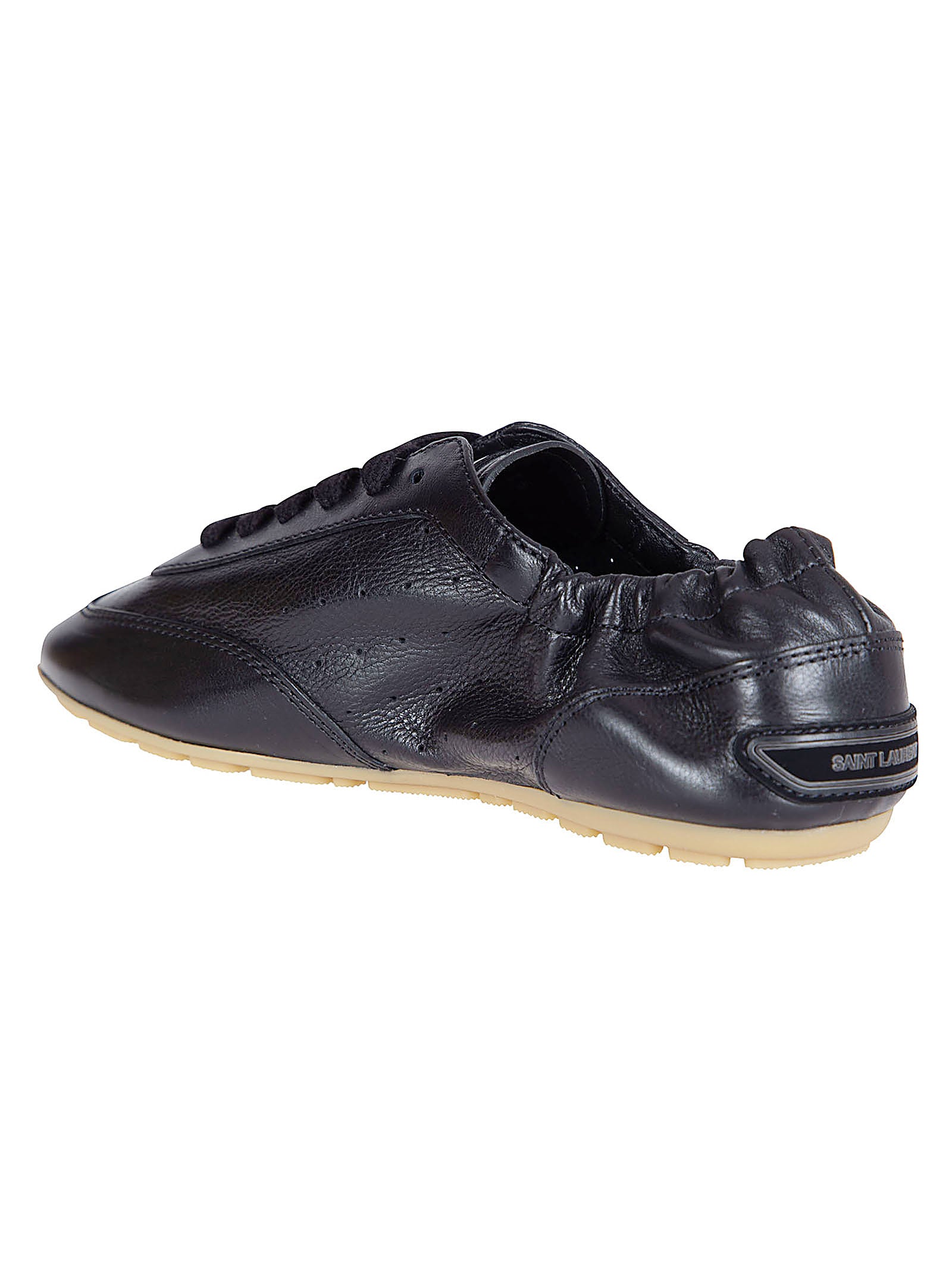 Low-Top Lace-Up Sneakers with Elasticized Heel Reinforcement