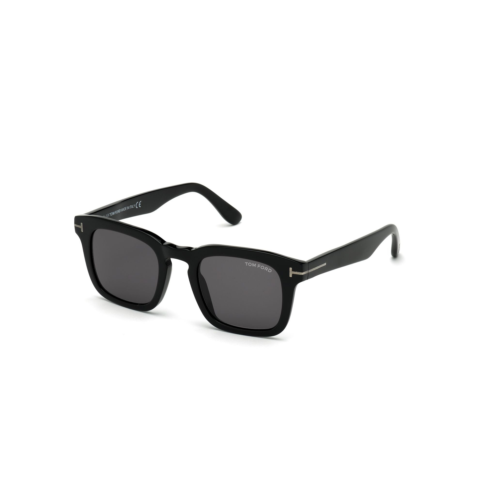 Bold Square Acetate Sunglasses with Glossy Black Finish