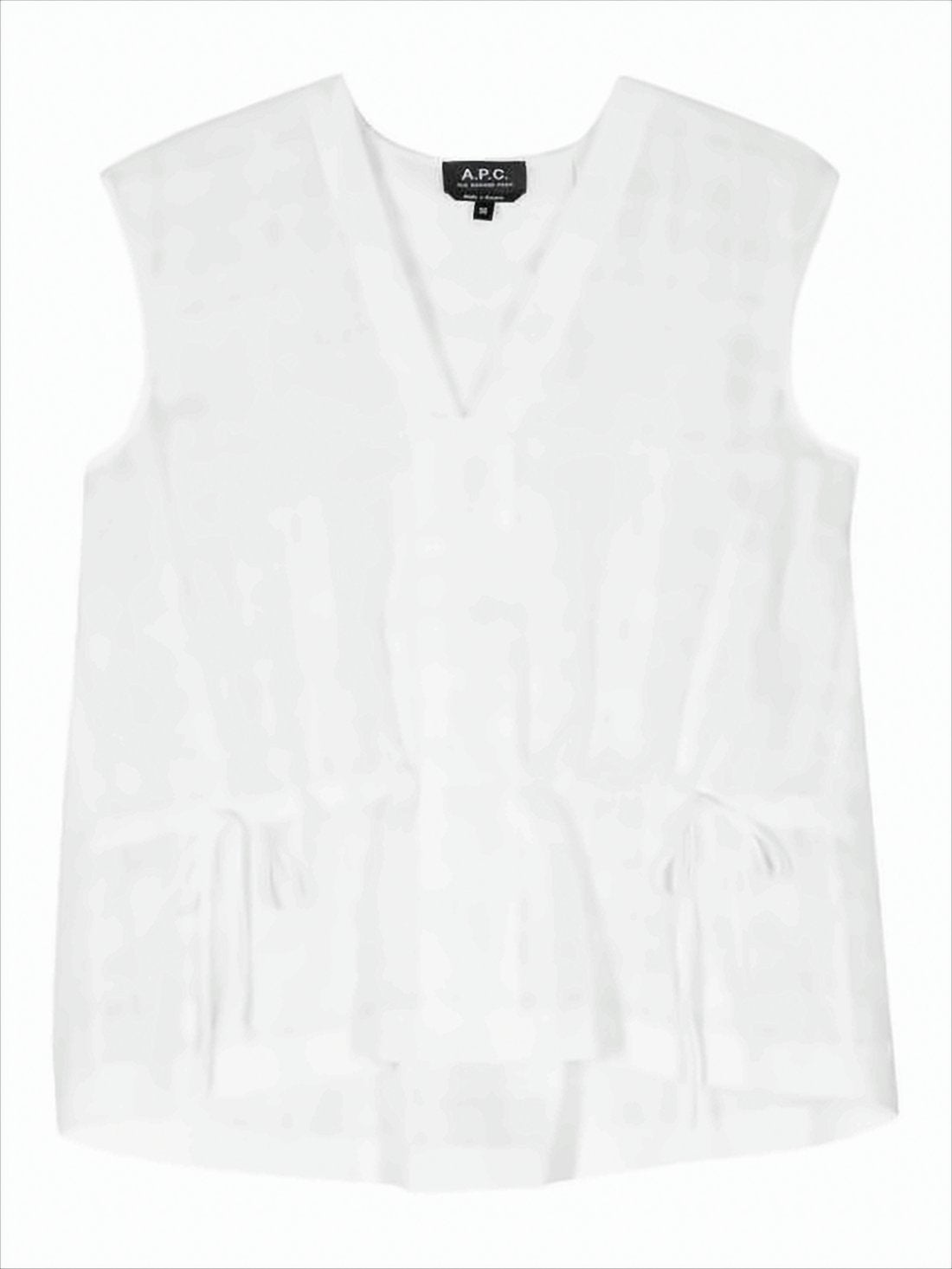 Linen-Cotton Blend Sleeveless Top