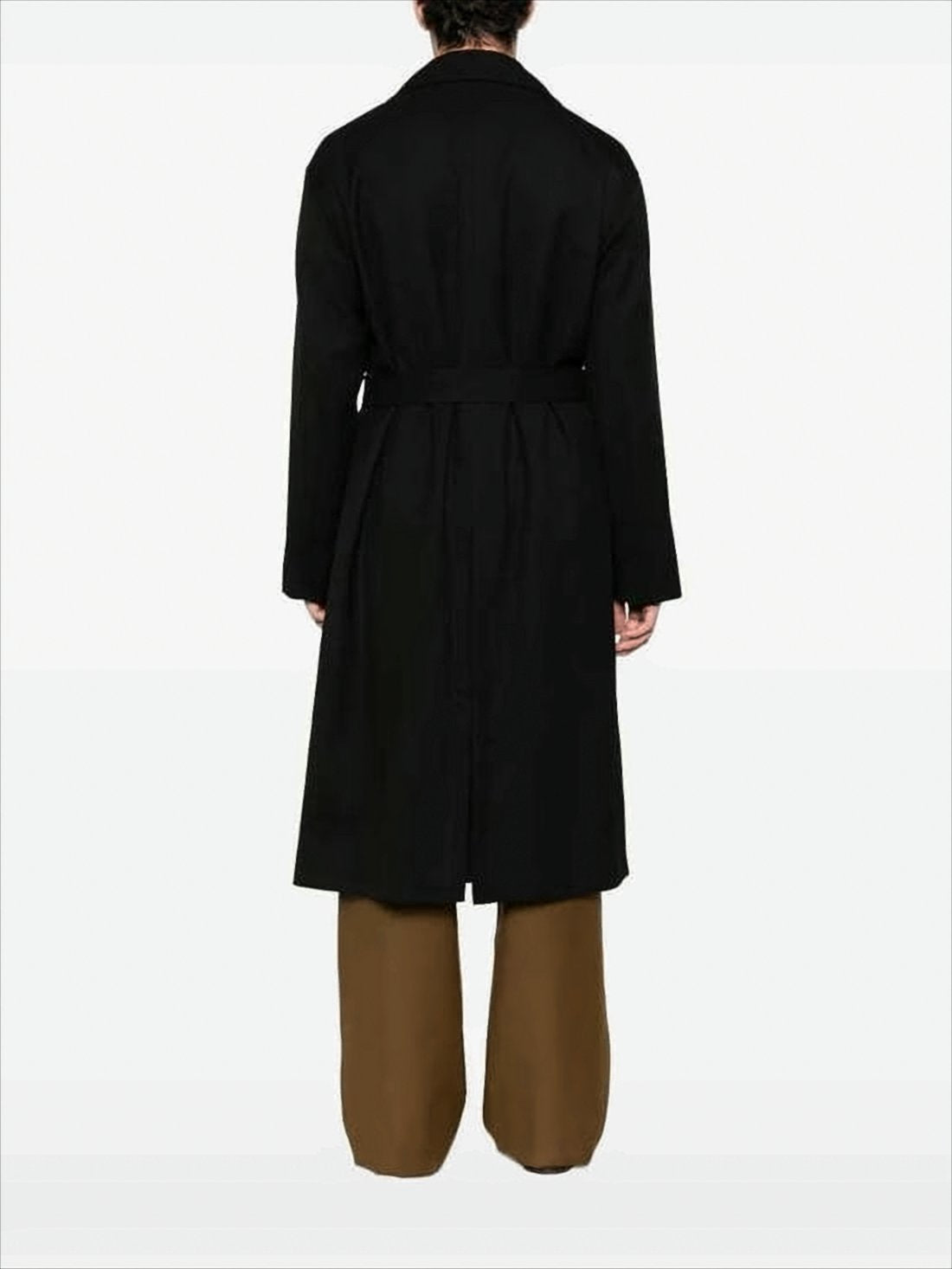 Double-Breasted Wool Coat With Tailored Silhouette