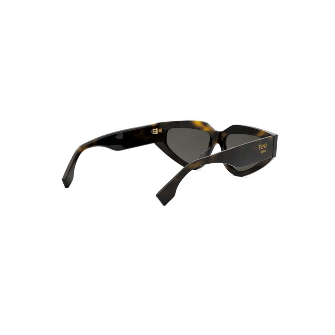Angular Tortoiseshell Sunglasses with Cat-Eye Lenses