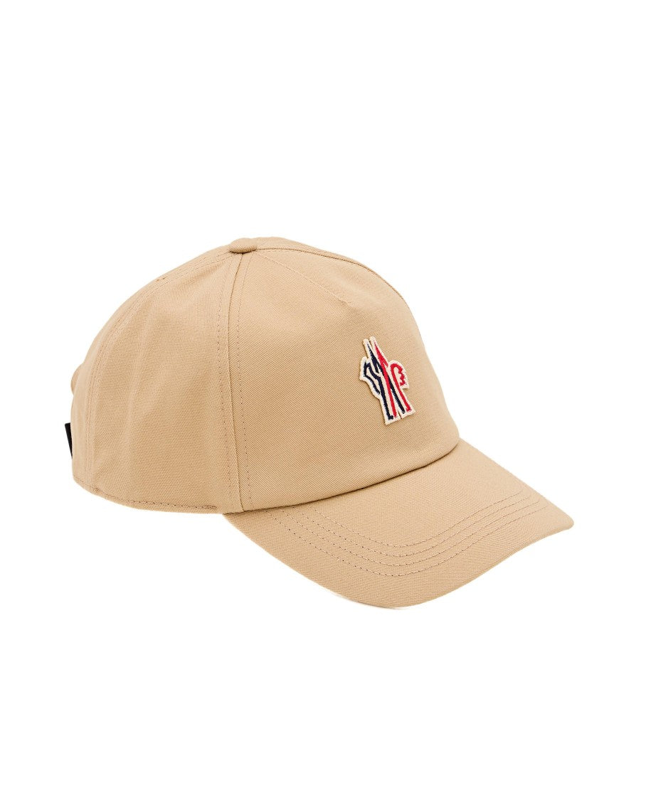 Beige Baseball Hat With Round Visor