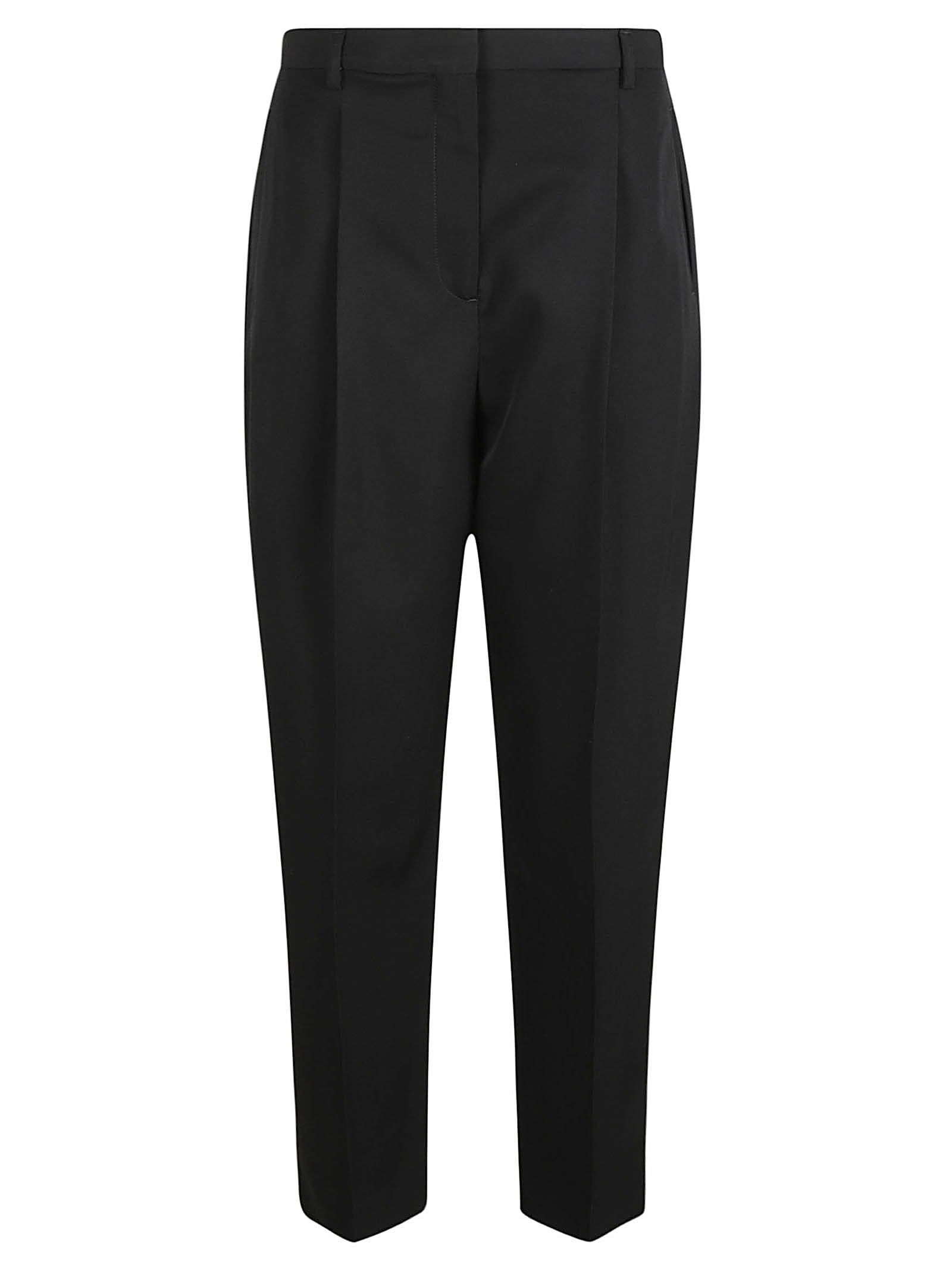 Tailored Black Wool Trousers