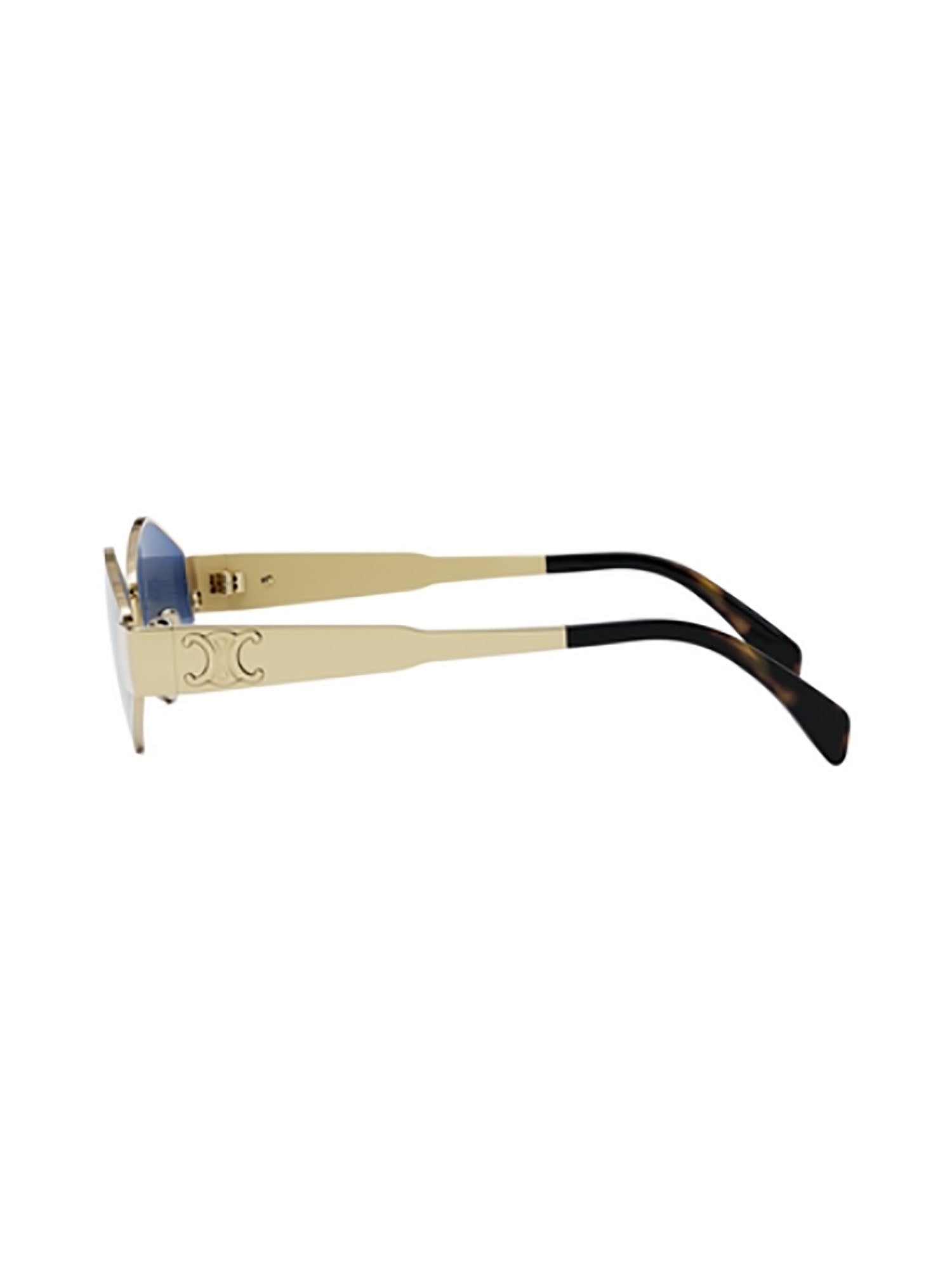 Hexagonal Metallic Sunglasses With Bold Accents