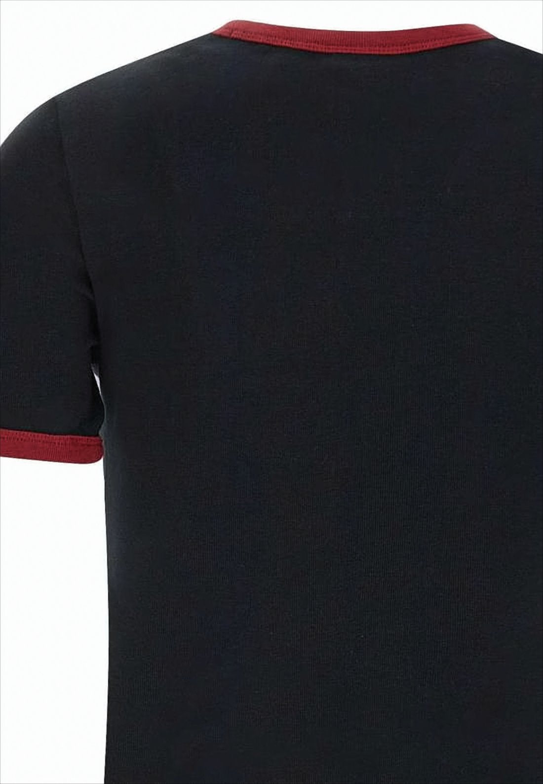 Fitted Cotton Crop Top with Contrasting Trims