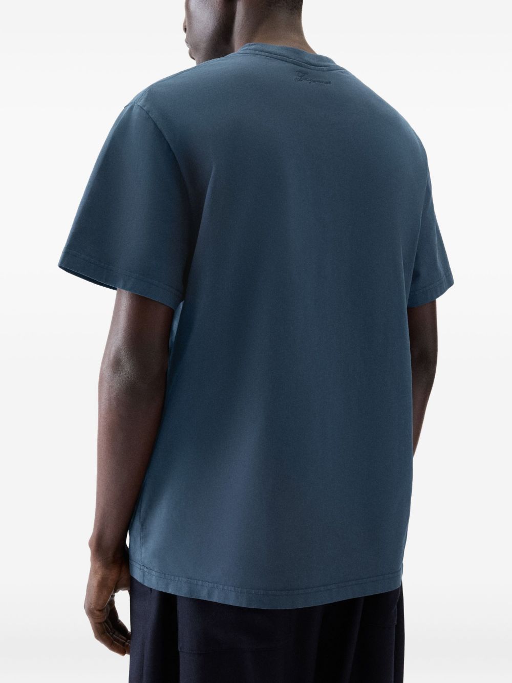 Navy Blue Embroidered Logo T-Shirt