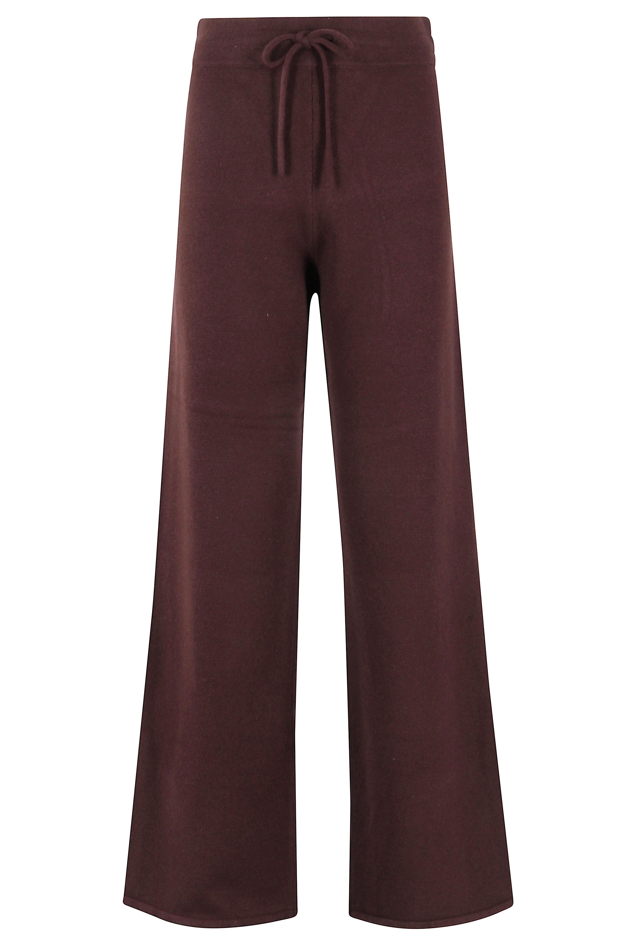 Wide-Leg Knit Pants With Elastic Waistband