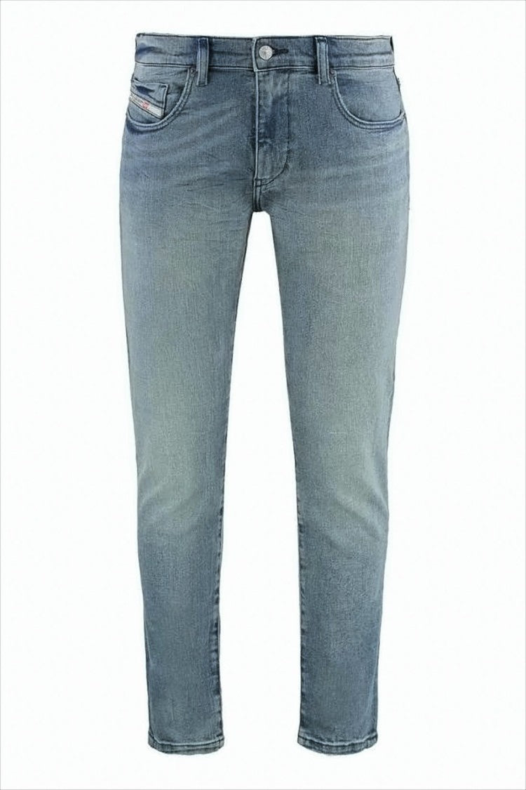 Mid-Rise Cropped Denim Pants