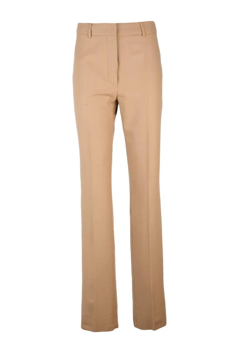 Virgin Wool Trousers - Beige