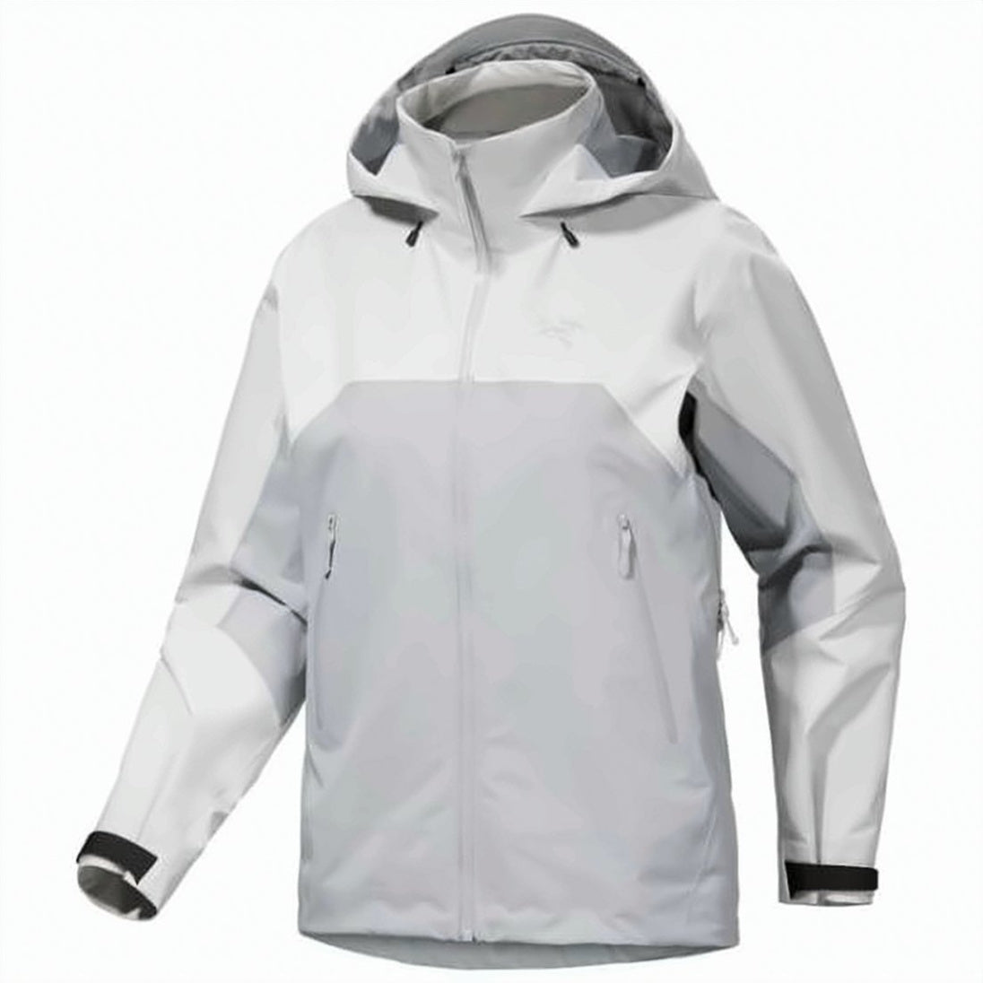 Two-Tone Functional Jacket with Adjustable Hood