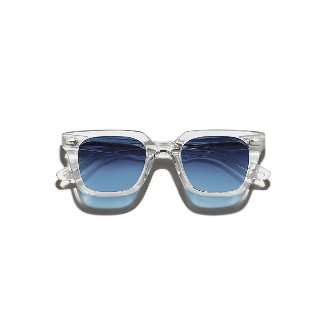 Or-Grb-S Grober Sun Square-Frame Gradient Blue Tint Moscot Sunglasses