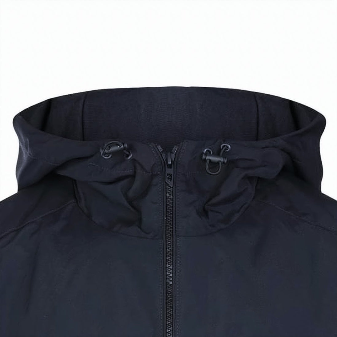 Nylon Jacket with Hood and Piping Details