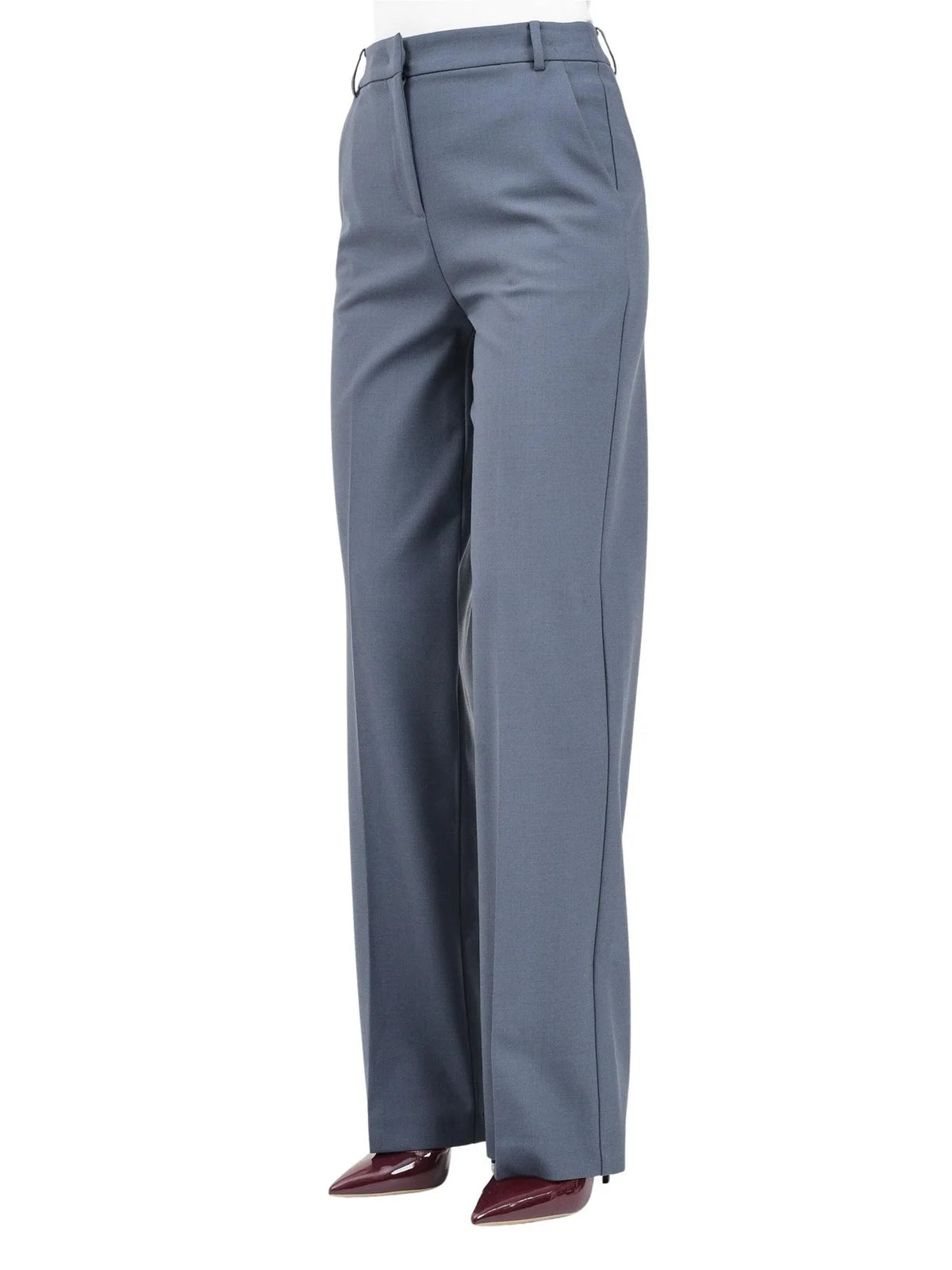 Straight-Leg Trousers with Tailored Fit and Polished Finish