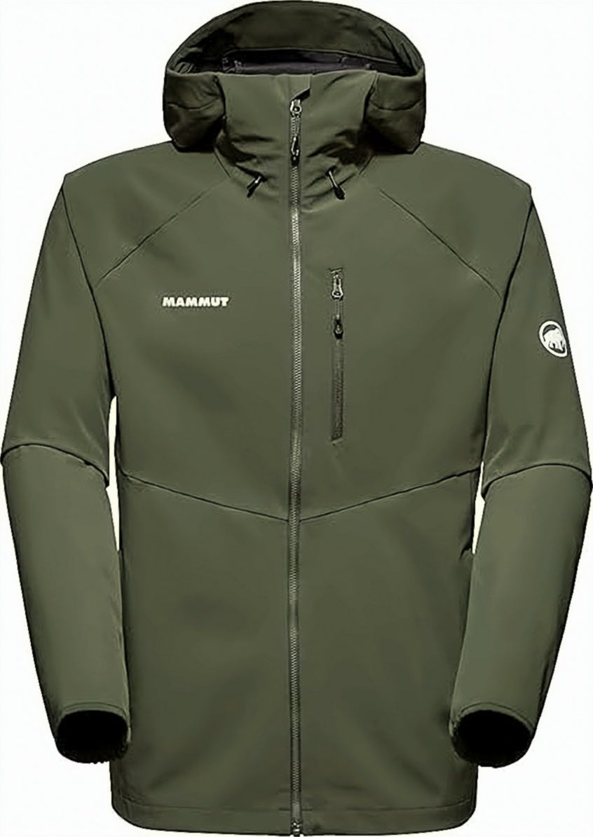 Hooded Green Jacket with Streamlined Design