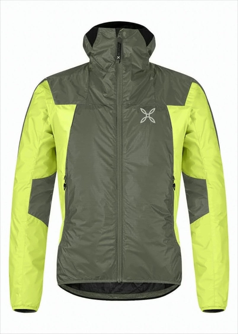 Two-Tone Olive Green And Bright Yellow Insulated Jacket