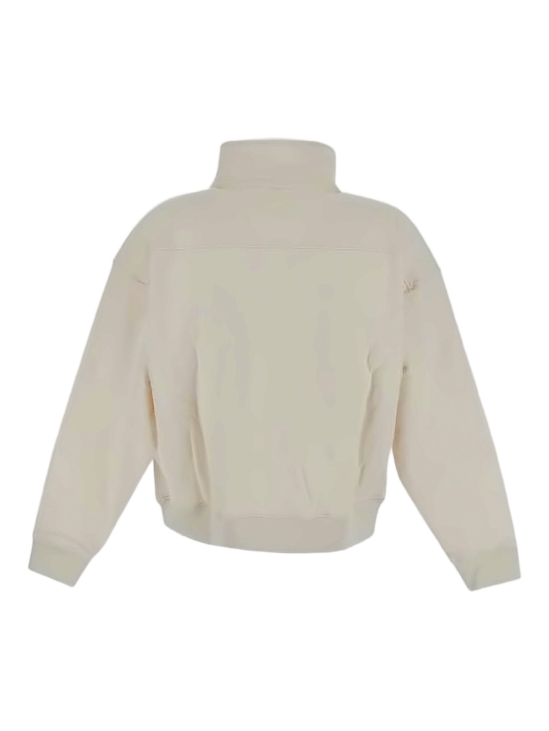 Cropped Long-Sleeve Top With High Collar