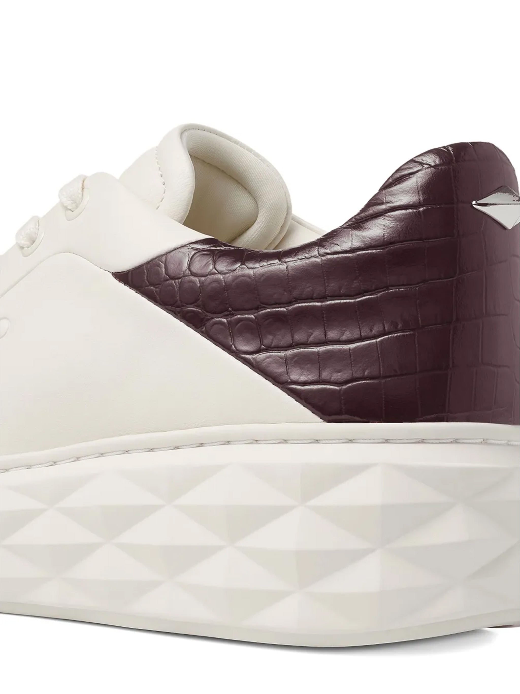 White Diamond Sculptural Nappa Sneakers