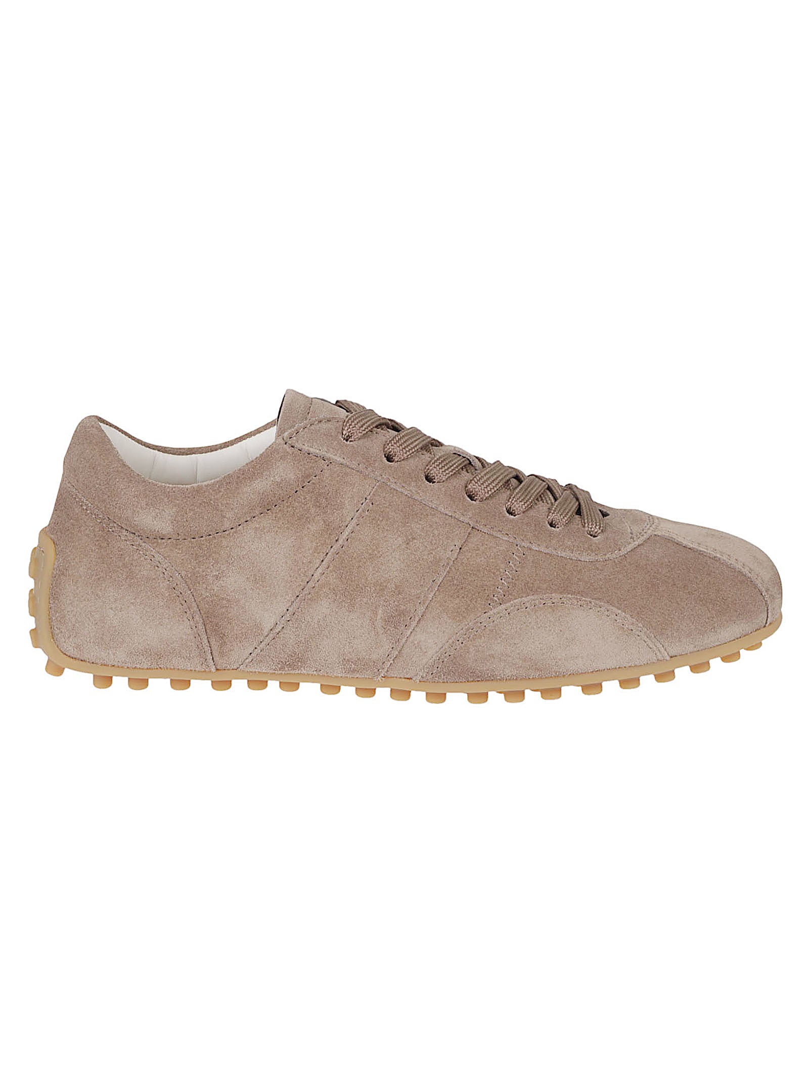 Suede Low-Profile Sneakers With Tonal Stitching