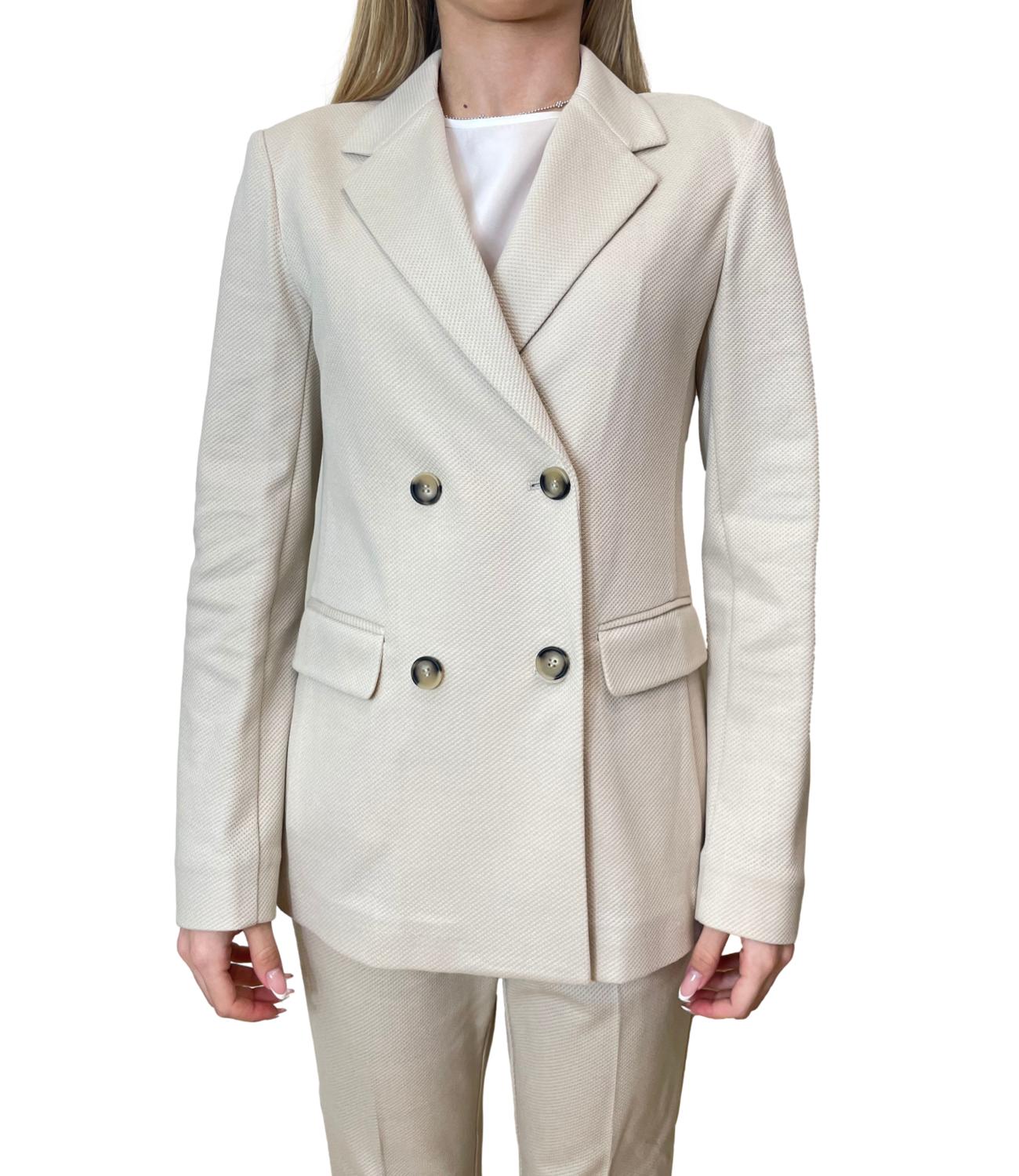 Ivory White Mmlrotondo Polyamide Jacket