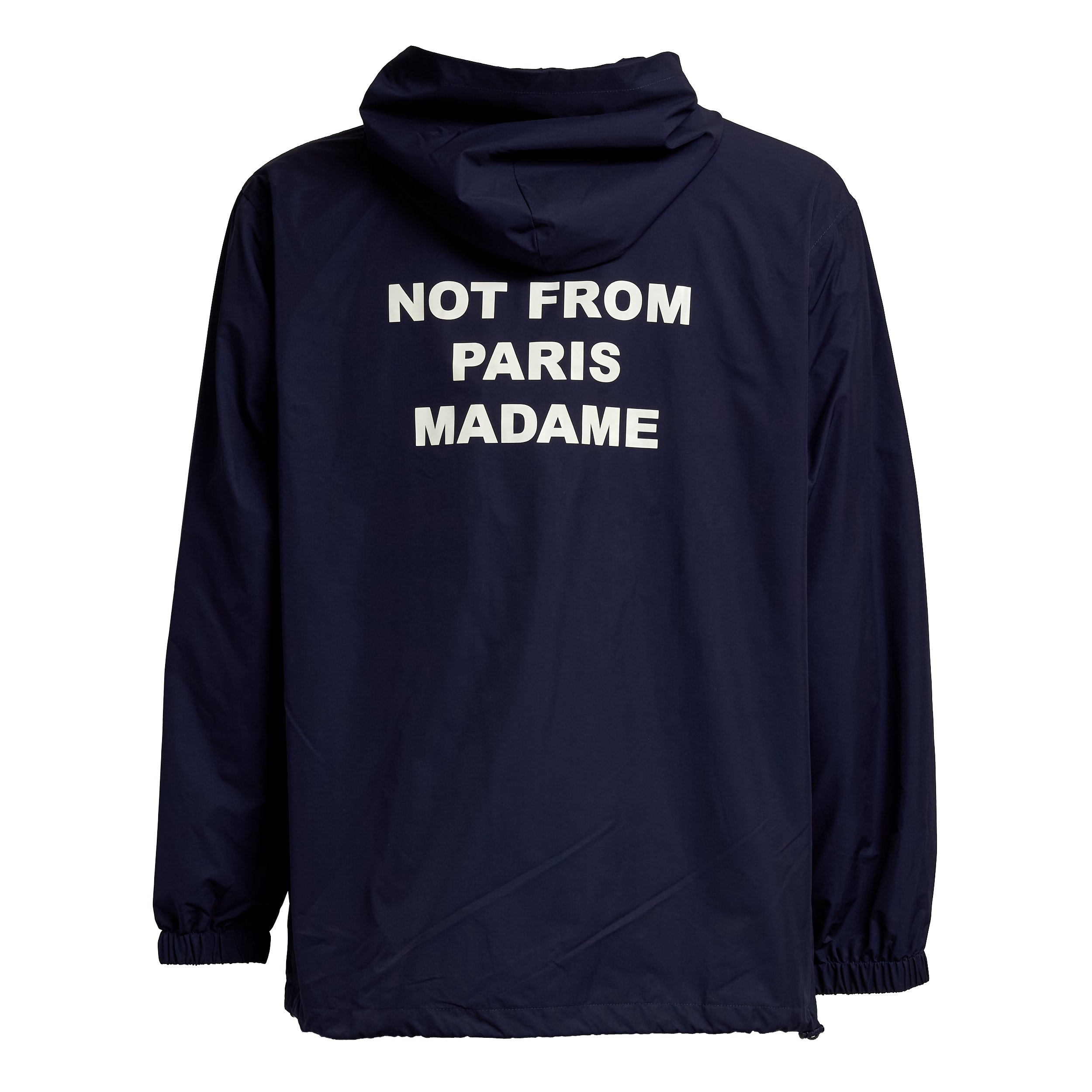 Oversized Navy Jacket with Statement Print