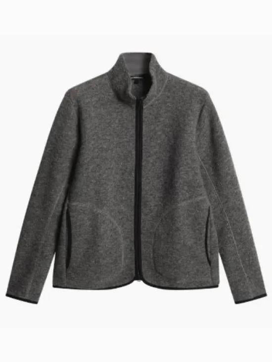 Minimalist High Collar Jacket With Front Zipper Closure