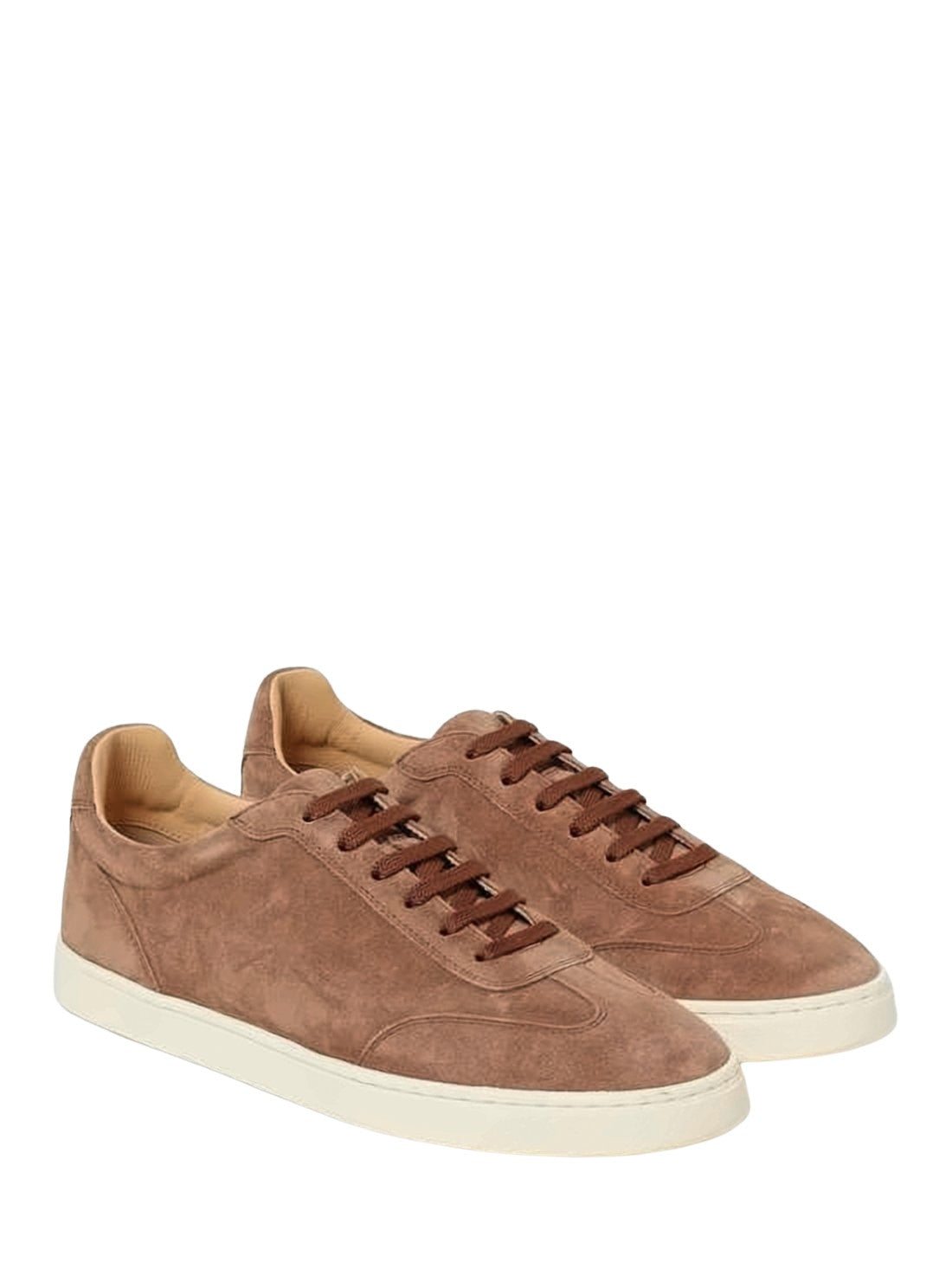 Soft Suede Low-Top Sneakers with Design