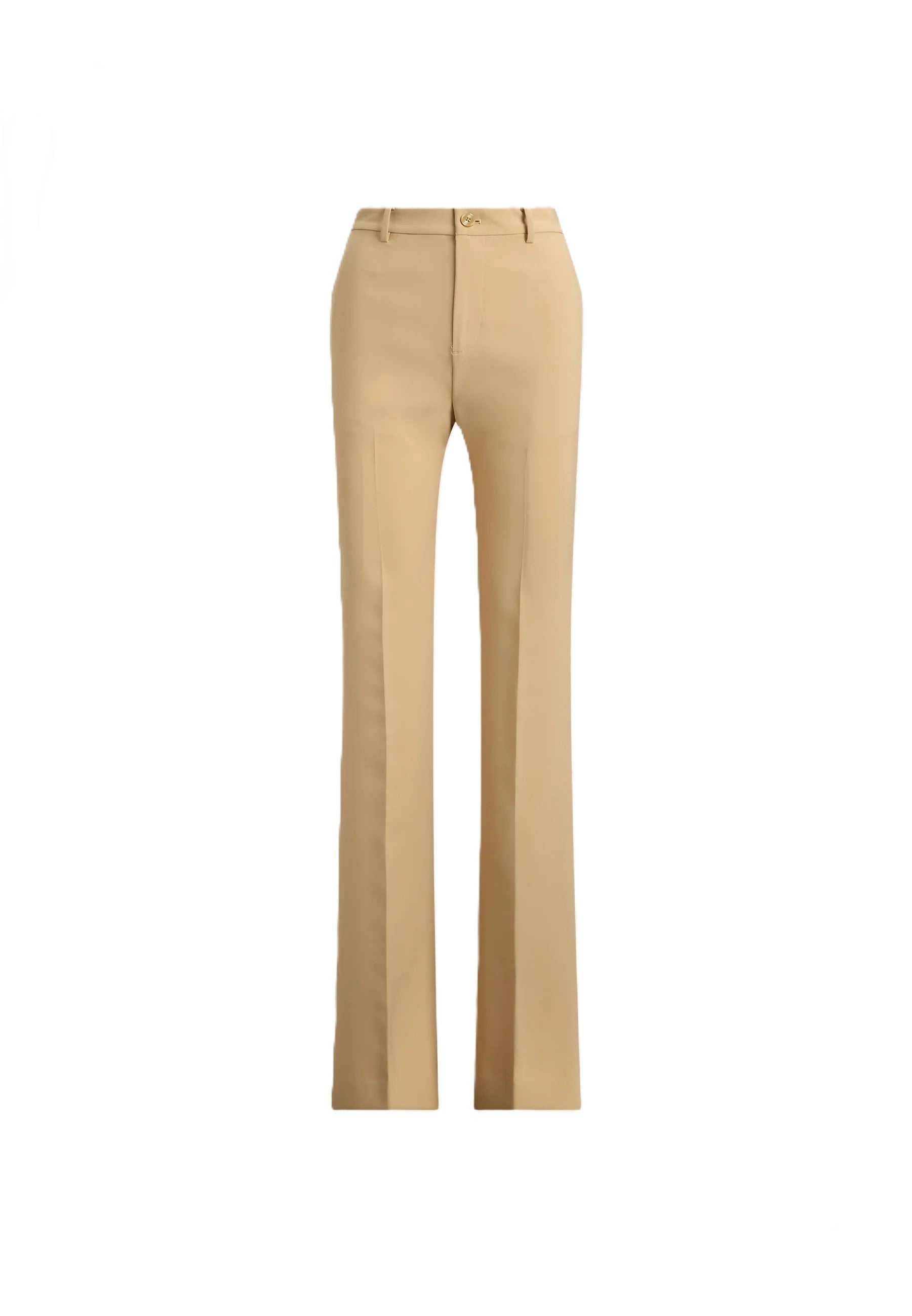 Light Beige Woven City Crepe Trousers