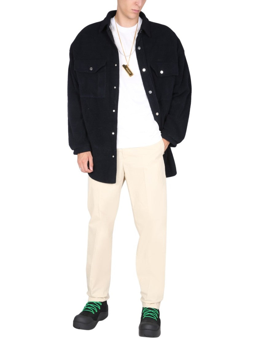 Padded Oversized Jacket With Classic Collar