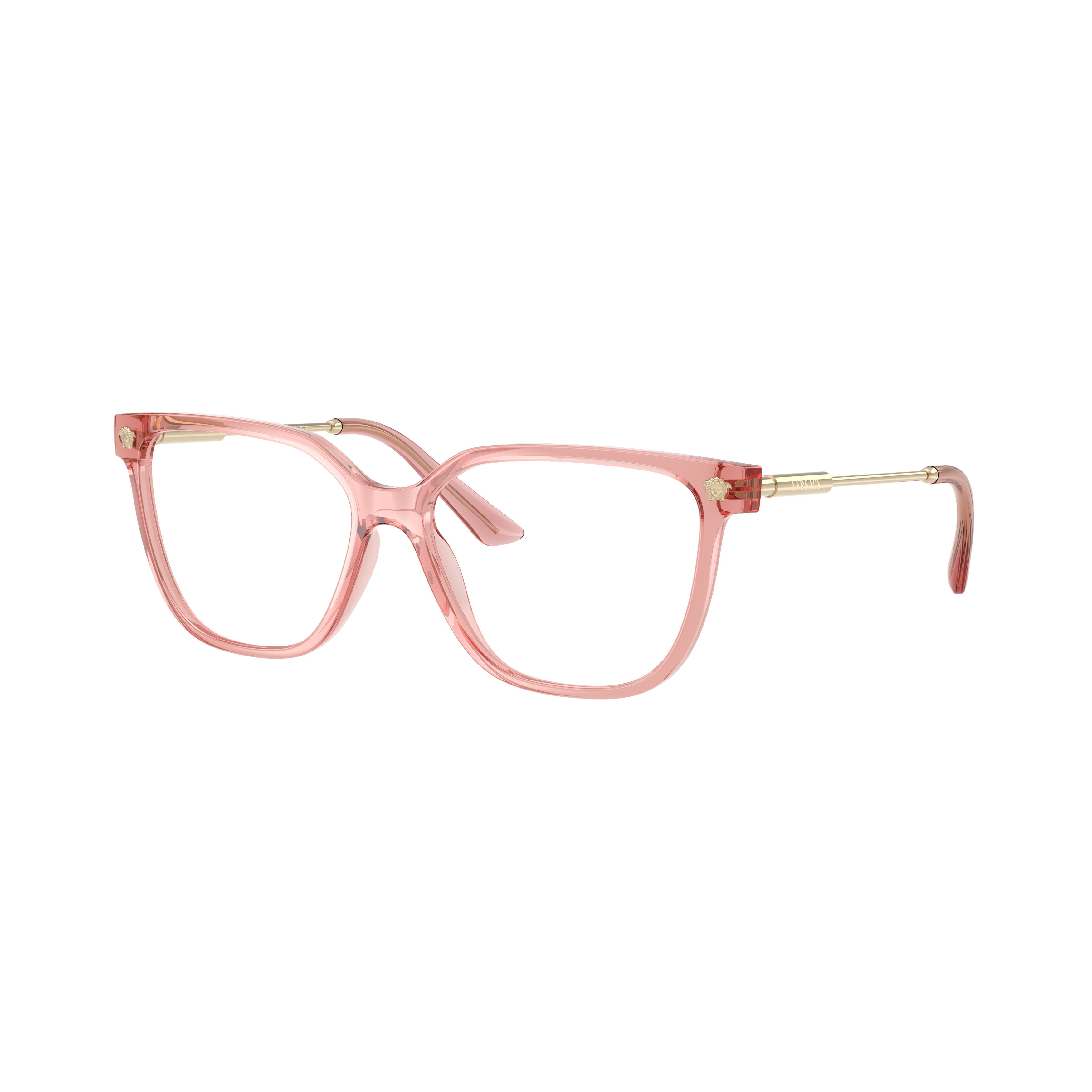 0ve3388u Translucent Pink Square Frame Eyeglasses