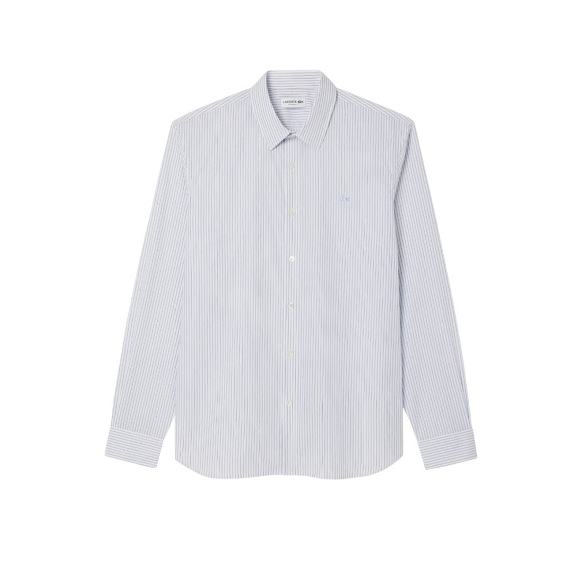 Cotton Poplin Shirt With Stiffened Collar